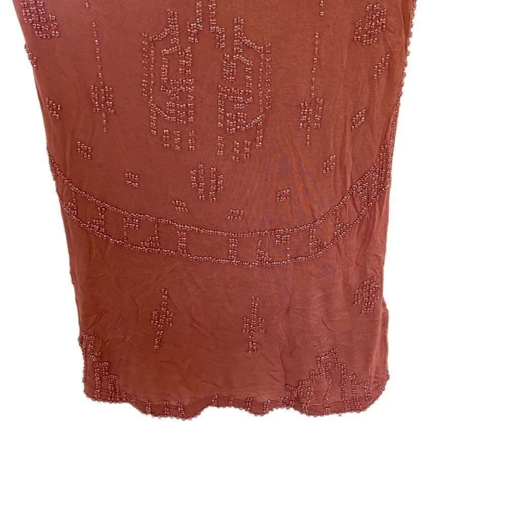Forever21 pink scoop neck embellished short sleeve blouse small - Picture 2 of 6